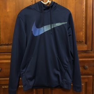 Blue Nike Dri-Fit hoodie, size large men’s